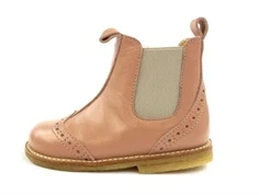 Angulus peach/beige støvlette med hulmønster